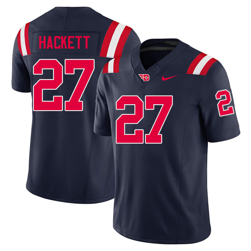 Dayton Flyers #27 Mason Hackett College Football Jerseys,Uniforms-Navy